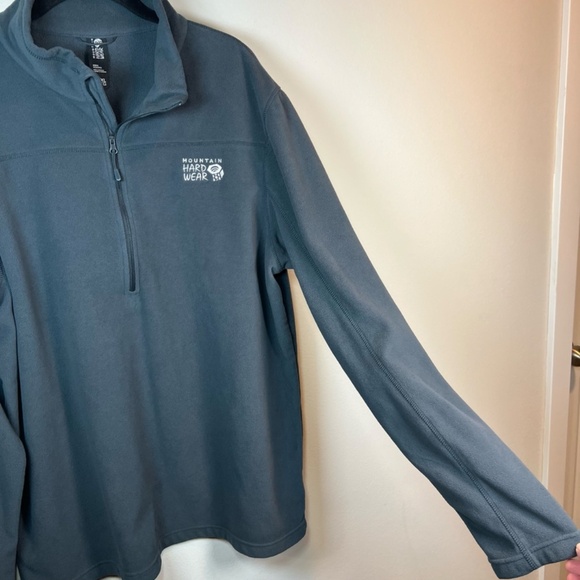 Mountain Hardwear Men's Microchill 2.0 1/2 Zip Fleece Sweatshirt Blue Outdoor XL - Picture 4 of 13